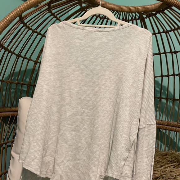 Billabong light grey waffle Henley - Picture 5 of 5